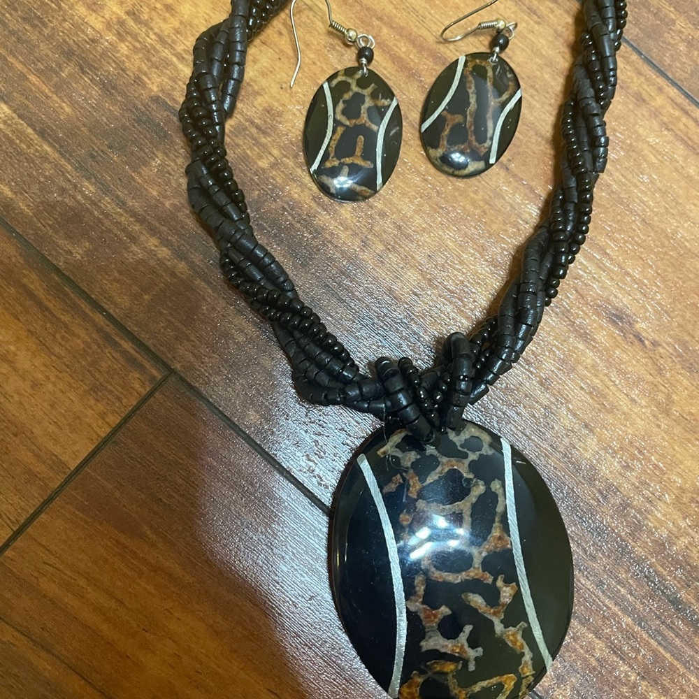 Necklace and earrings